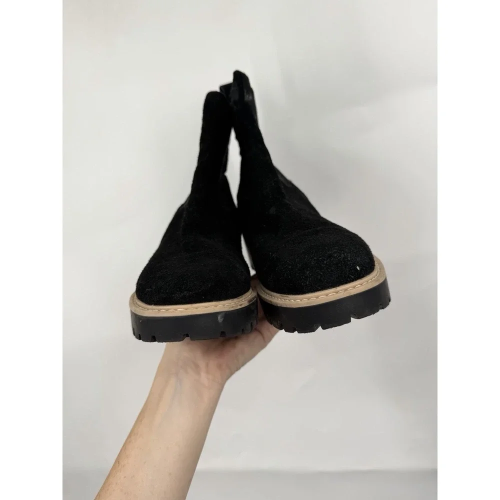 Dolce Vita Chelsea Boots Women's Size 9 Black Suede Ankle Boot Classic Pull-On